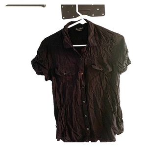 Black short sleeve blouse in great condition!